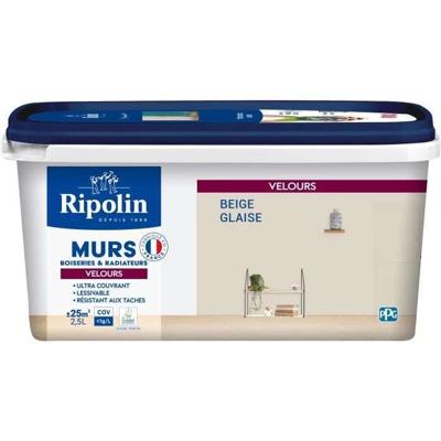 Decoratieve verf voor muren, houtwerk & radiatoren - RIPOLIN - 441606 - Kleibeige - Fluweel - 2,5 L