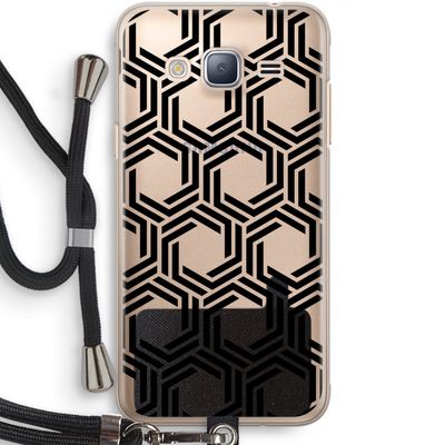 Geometrisch patroon: Samsung Galaxy J3 (2016) Transparant Hoesje met koord