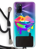 Lip Palette: Oppo A92 Transparant Hoesje met koord