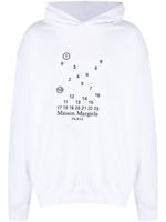 Maison Margiela hoodie en coton à logo brodé - Blanc