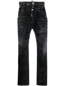 DSQUARED2 jean slim à ornements en cristal - Noir