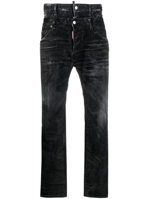 DSQUARED2 jean slim à ornements en cristal - Noir