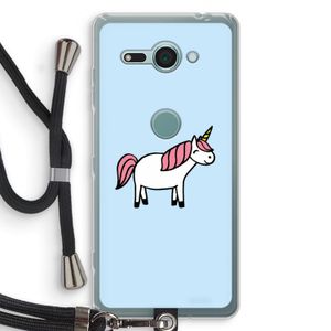 Eenhoorn: Sony Xperia XZ2 Compact Transparant Hoesje met koord
