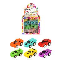 Uitdeelcadeautjes - Pull Back Sport Auto's in Traktatiebox (48 stuks)