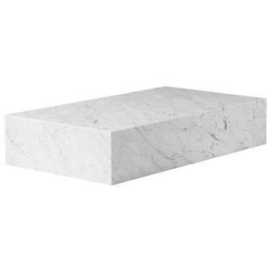 Audo Copenhagen Plinth Grand salontafel 137x76 Carrara marmer wit