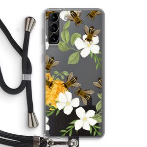 No flowers without bees: Samsung Galaxy S21 Plus Transparant Hoesje met koord