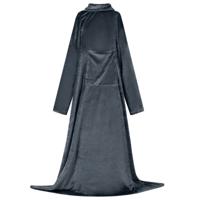 VidaXL Deken hoodie marineblauw f flanel