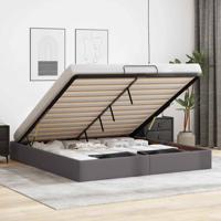 Bedframe zonder matras 160x200 cm kunstleer grijs