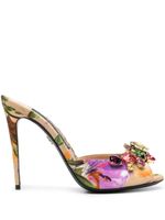 Dolce & Gabbana mules à imprimé Bloom 105 mm - Orange - thumbnail