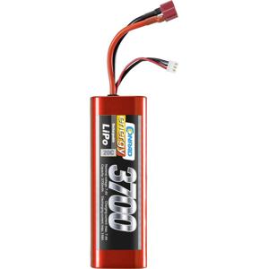 Conrad energy LiPo accupack 7.4 V 3700 mAh Aantal cellen: 2 20 C Stick hardcase T-bussen