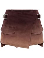 Dion Lee minijupe portefeuille en jean à effet dégradé - Marron