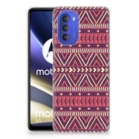 Motorola Moto G51 5G TPU bumper Aztec Paars - thumbnail