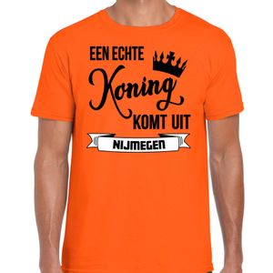 Oranje Koningsdag t-shirt - echte Koning komt uit Nijmegen - heren 2XL  -