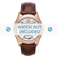 Horlogeband Armani AR4675 Leder Bruin 22mm