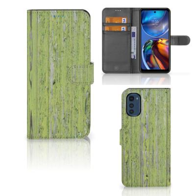 Motorola Moto E32 | Moto E32s | Book Style Case | Green Wood