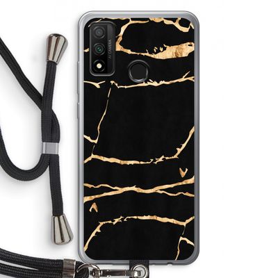 Gouden marmer: Huawei P Smart (2020) Transparant Hoesje met koord