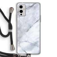 Witte marmer: OnePlus 9 Transparant Hoesje met koord