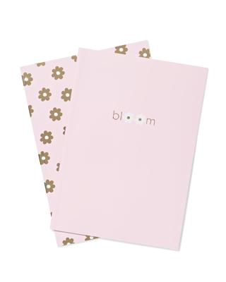 HEMA Schrift A4 Lijnen Bloemen - 2 Stuks