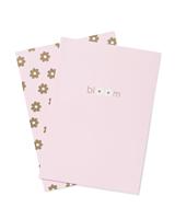 HEMA Schrift A4 Lijnen Bloemen - 2 Stuks