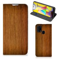 Samsung Galaxy M31 Book | Wallet Case | Donker Hout Samsung Galaxy M31 Book | Wallet Case | Donker Hout
