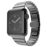 Apple Watch Series 9/8/SE (2022)/7/SE/6/5/4/3/2/1 roestvrijstalen band - 41mm/40mm/38mm - zwart - thumbnail