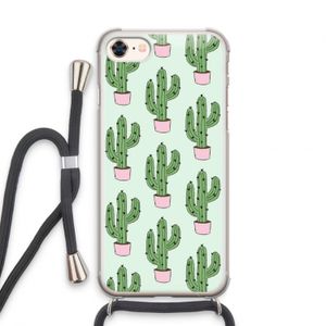 Cactus Lover: iPhone 7 Transparant Hoesje met koord