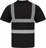 Korntex KX074 Heavy Duty Polycotton Hi-Vis T-Shirt Barcelona - Black - M