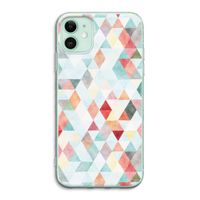 Gekleurde driehoekjes pastel: iPhone 11 Transparant Hoesje