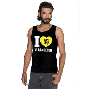 I love Vlaanderen tanktop zwart heren 2XL  -