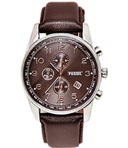 Horlogeband Fossil FS4762 Leder Bruin 24mm