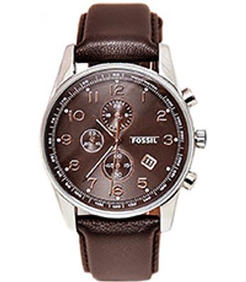 Horlogeband Fossil FS4762 Leder Bruin 24mm