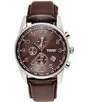 Horlogeband Fossil FS4762 Leder Bruin 24mm