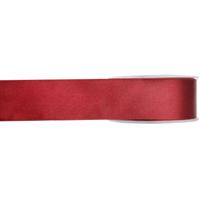Hobby/decoratie sierlint - satijn - bordeauxrood - 1,5 cm/15 mm x 25 meter - cadeaulint