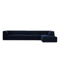 Windsor & Co Sao Hoekbank met Chaise Longue Rechts - 5-zits - Velvet - Koningsblauw