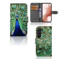 Samsung Galaxy S23 Telefoonhoesje met Pasjes Pauw - thumbnail