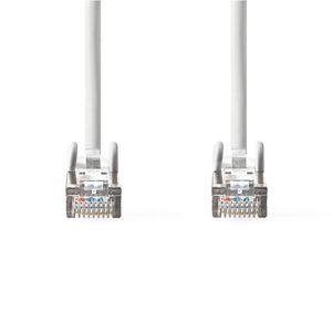 CAT6a-Kabel | SF/UTP | RJ45 Male | RJ45 Male | 7.50 m | Rond | PVC | Wit | Label