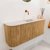Toiletmeubel Mondiaz Joya Dlux | 103.2 cm | Meubelkleur Oak | Faye wastafel Nata Wasbak Midden | Zonder kraangat(en) Toiletmeubel Mondiaz Joya Dlux | 103.2 cm | Meubelkleur Oak | Faye wastafel Nata Wasbak Midden | Zonder kraangat(en)
