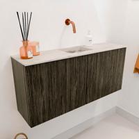 Toiletmeubel Mondiaz Joya Dlux | 90 cm | Meubelkleur Shadow | Faye wastafel Nata Wasbak Midden | Zonder kraangat(en)