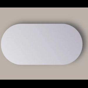 Spiegel Sanicare Q-Mirrors 100x70 cm Ovaal/Rond Met Rondom LED Warm White incl. ophangmateriaal