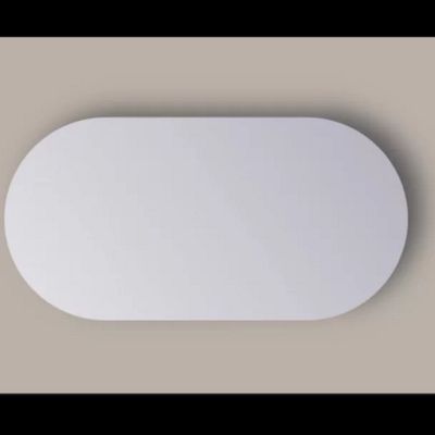 Spiegel Sanicare Q-Mirrors 100x70 cm Ovaal/Rond Met Rondom LED Warm White incl. ophangmateriaal
