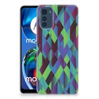 Motorola Moto E32/E32s | TPU Hoesje | Abstract Green Blue