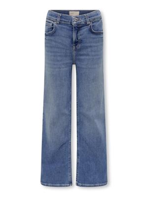 Kids ONLY winter jeansbroek meisjes - blauw - KogMadison - wide leg fit