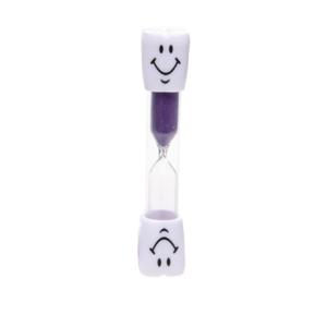Zandloper/badkamer douche/spelletjes timer paars Smile Emoticon 3 minuten