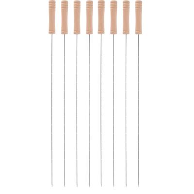 8x bbq collection spiezen-vleespennen - 4 st - metaal - 40 cm