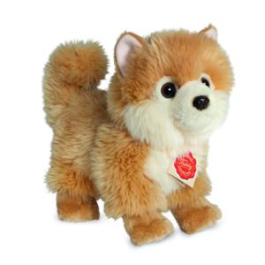 Knuffeldier Dwerg keeshond - zachte pluche stof - premium kwaliteit knuffels - lichtbruin - 22 cm