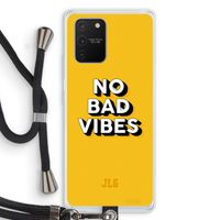 No Bad Vibes: Samsung Galaxy S10 Lite Transparant Hoesje met koord