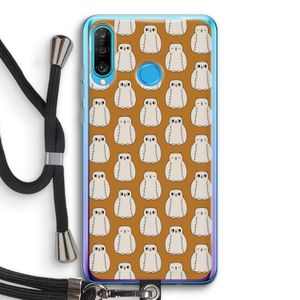 Uilen: Huawei P30 Lite Transparant Hoesje met koord