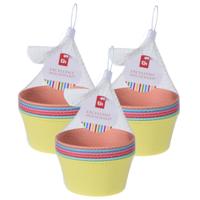 Gekleurde camping en kinder schaaltjes - kommetjes - 18x stuks - kunststof - Dia 13 cm - Camping