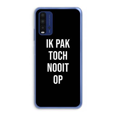 Ik pak nooit op - Zwart: Xiaomi Redmi 9T Transparant Hoesje