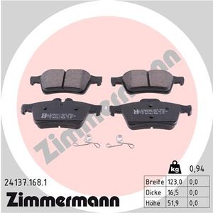 Remblokkenset, schijfrem ZIMMERMANN, u.a. für Ford, Jaguar, Citroën, Mazda, Volvo, Renault, Cadillac, Saab, Opel, Vauxhall